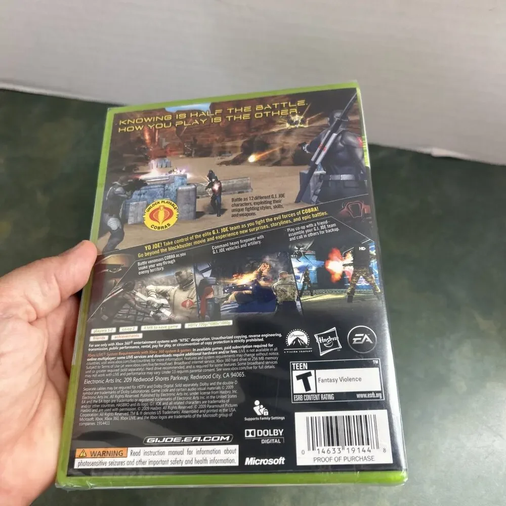 G.I. Joe The Rise of Cobra Xbox 360 New Sealed Original Shrink Wrap READ GI Joe